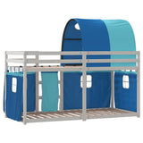 Bunk Bed without Mattress Blue 90x200 cm Solid Wood Pine 3283986