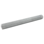 ZNTS Chicken Wire Fence Galvanised Steel 25x1.5 m Silver 143620