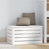 Storage Box White 59.5x36.5x33 cm Solid Wood Pine 823615