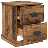 Bedside Cabinet with Drawer 2 pcs Old Wood 39 x 39 x 47.5 cm 881329