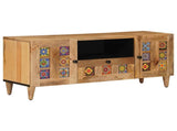 TV Cabinet Natural 105 x 33.5 x 46 cm Solid Mango Wood 4018274