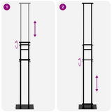 Trade Show Displays 2 pcs Black 30 x 23.5 x 210 cm Steel 3407634