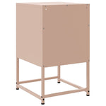 ZNTS Bedside Cabinets 2 pcs Pink 36x39x60.5 cm Steel 846557