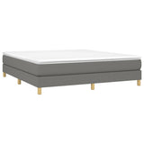 Box Spring Bed Frame Dark Grey Super King Fabric 3121179
