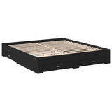 Bed Frame with Drawers without Mattress Black 180x200 cm Super King 3280364