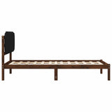 Bed Frame with Upholstered Headboard Dark Brown and Black 903930