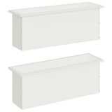 Garden Planter with LED 2 pcs White 30 x 100 x 30 cm Steel 8008115