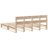 Bed Frame without Mattress 200x200 cm Solid Wood Pine 3302306