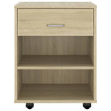 808470 Rolling Cabinet Sonoma Oak 46x36x59 cm Engineered Wood