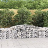 Arched Gabion Baskets 10 pcs 400x50x60/80 cm Galvanised Iron 3146978