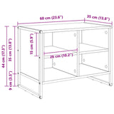 Shoe Cabinet Black Oak 60 x 35 x 44 cm Engineered Wood 886456
