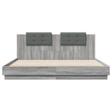 Bed Frame without Mattress Grey Sonoma 200x200cm 3209896