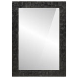 Bathroom Mirror Black 50x70x2.5 cm Solid Wood Mango and Glass 356850