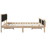 Bed frame Brown and black 180 x 200 cm Solid pine wood 3394305