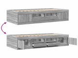 Bed Frame with Storage Grey Sonoma 80 x 200 cm Engineered Wood 3429497