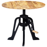 ZNTS Side Table 60x cm Solid Mango Wood and Cast Iron 247915