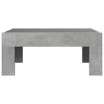 ZNTS Coffee Table with Infinity LED Concrete Grey 70x50x30 cm 847612