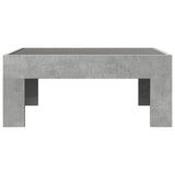 ZNTS Coffee Table with Infinity LED Concrete Grey 70x50x30 cm 847612