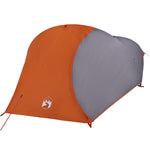 ZNTS Camping Tent Dome 4-Person Orange Waterproof 94729