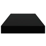 Floating Wall Shelves 4 pcs High Gloss Black 50x23x3.8 cm MDF 323768