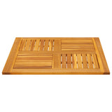 Table Top 80x80x2.2 cm Square Solid Wood Acacia 4004256