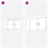 Storage Cabinet Black 90 x 40 x 70 cm Steel 891634