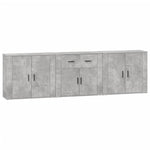 Sideboards 3 pcs Concrete Grey Engineered Wood 3185419