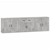 Sideboards 3 pcs Concrete Grey Engineered Wood 3185419