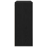 Wall Cabinet Black Oak 80 x 33 x 80 cm Engineered Wood 862803