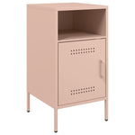 ZNTS Bedside Cabinets 2 pcs Pink 36x39x68 cm Steel 843069