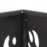 Fire Pit Black 40 x 40 x 40 cm Steel 858912
