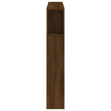 LED Headboard Brown Oak 120x18.5x103.5 cm Engineered Wood 837343