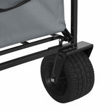 Folding Wagon Grey 89 x 63 x 96 cm Steel and Polyester Oxford 42020658