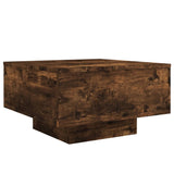Coffee Table with LED Lights Smoked Oak 55x55x31 cm 836578