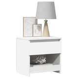 ZNTS Bedside Cabinets 2 pcs White 40x30x39 cm Engineered Wood 803444