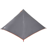 Family Tent Tipi 7-Person Grey and Orange Waterproof 94712