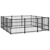 Outdoor Dog Kennel Steel 8.47 m 3124616