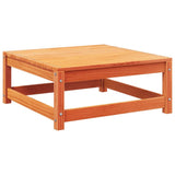 Garden Sofa Armless with Footstool Wax Brown Solid Wood Pine 837960