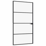 Interior Door Black 102x201.5 cm Tempered Glass&Aluminium 153661