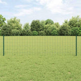 Fence with Posts Green 0.6 x 25 m Steel 3336020