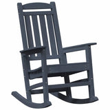 Garden Rocking Chair Navy Blue 92 x 70 x 108cm HDPE 42006614