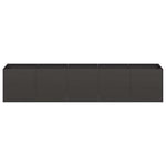 ZNTS Planter Black 200x40x40 cm Cold-rolled Steel 860682