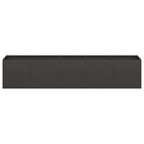 ZNTS Planter Black 200x40x40 cm Cold-rolled Steel 860682