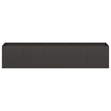 Planter Black 200x40x40 cm Cold-rolled Steel 860682