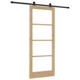 Sliding Door ORKDAL Natural and Black 86 x 211 cm 3332033