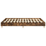Bed Frame Smoked Oak Engineered Wood Double Durable 3328721
