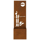 Garden Privacy Screen Rusty 50 x 32 x 150 cm Weathering steel 876475