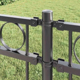 Fence Element ASSEN Grey 170 x 200 cm Steel 42003911
