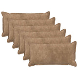 Cushion Cover 6 pcs HOUTEN Taupe 40 x 70 cm Microfiber Fleece 917871