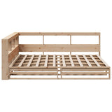 Bookcase Bed without Mattress 140x190cm Solid Wood Pine 3324511